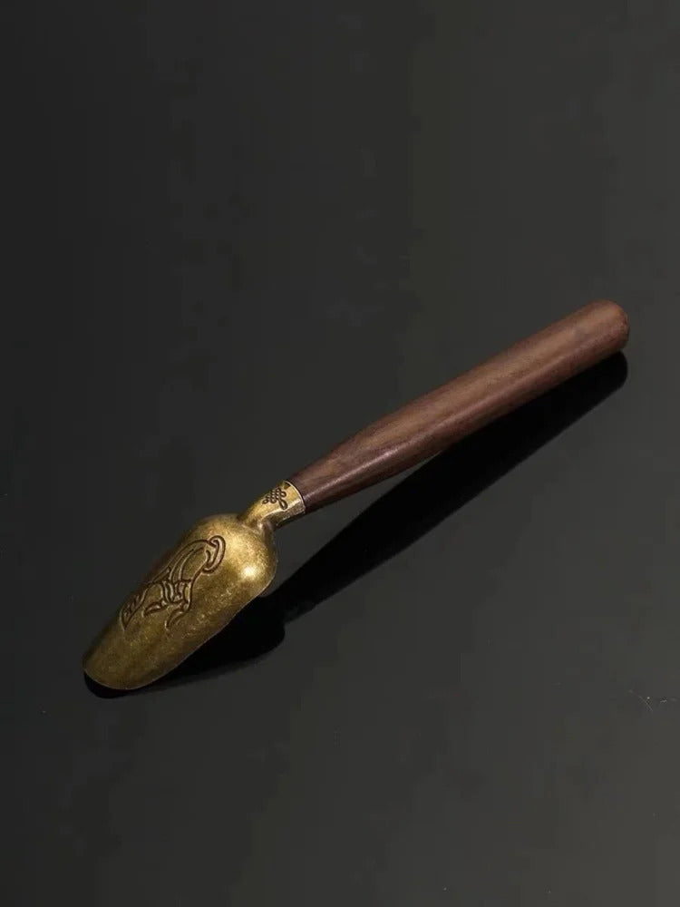 1pcs Tea Spoon Ebony Teaspoon Solid Wood Retro Creative Tea Shovel KongFu Tea Ceremony Accessories Gift