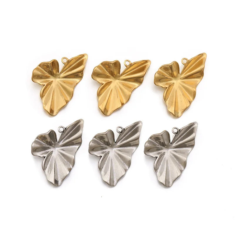 Cordial Design 24*35MM 50Pcs Pendant/Stainless Steel/Jewelry Findings & Components/Leaf Shape//Hand Made/DIY Earrings Making