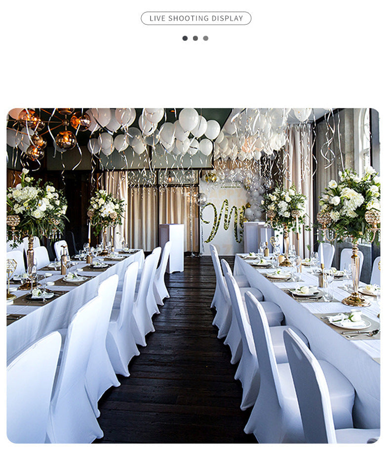 Chair Cover Chair Slipcover High-End Feel Universal Elastic Full-Coverage Wedding Hotel Non-Slip Chair Cover