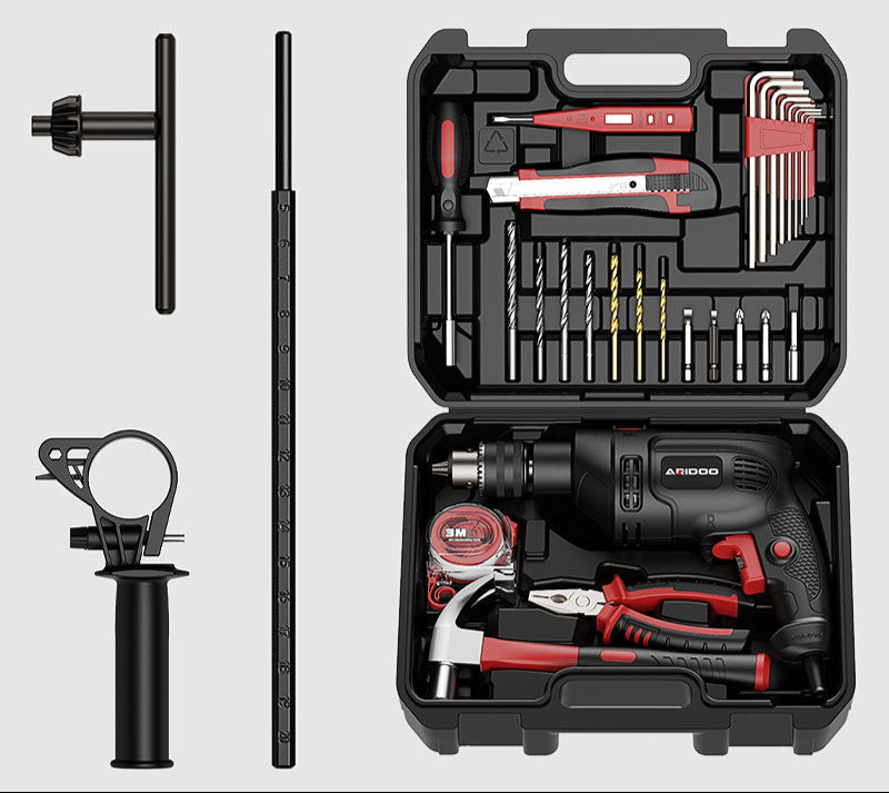 Electric Hand Drill 220V Impact Drill Household Punching Multifunctional Electric Switch Electric Screwdriver Tool Small Pistol Electric Drill