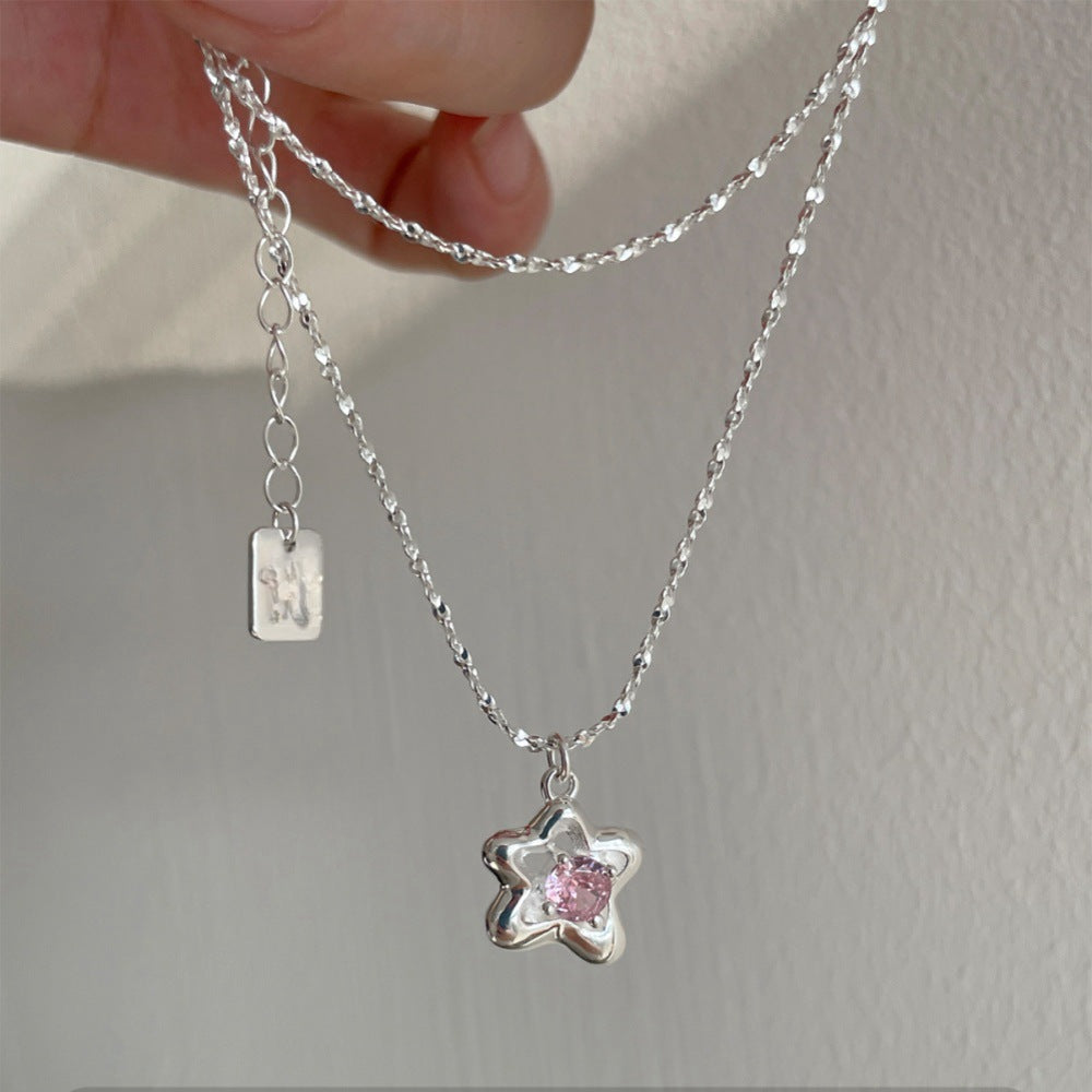 Li Luo New S925Sterling Silver Pearl Necklace Accessory for Women, Non-Fading, High-End Feel, Versatile Spring/Summer Clavicle Chain Wholesale