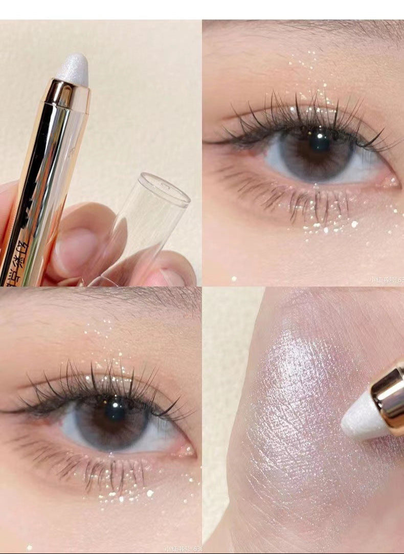 Myho Lazy Eye Makeup Highlight Eye Shadow Pen Lying Silkworm Pen Double-Headed Eye Shadow Stick Non-Blooming Eye Makeup Repair High Gloss Cream for Women