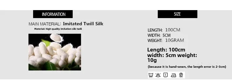 Fashion New Women's Twill Decorative Ribbon Small Scarf Binding Bag Handle Ribbon Hair Band Small Scarf Headband Scarf for Women