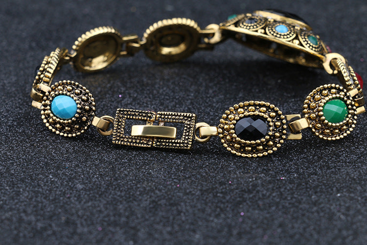Vintage Bohemian Style Big Gems Women Fashion Bracelet