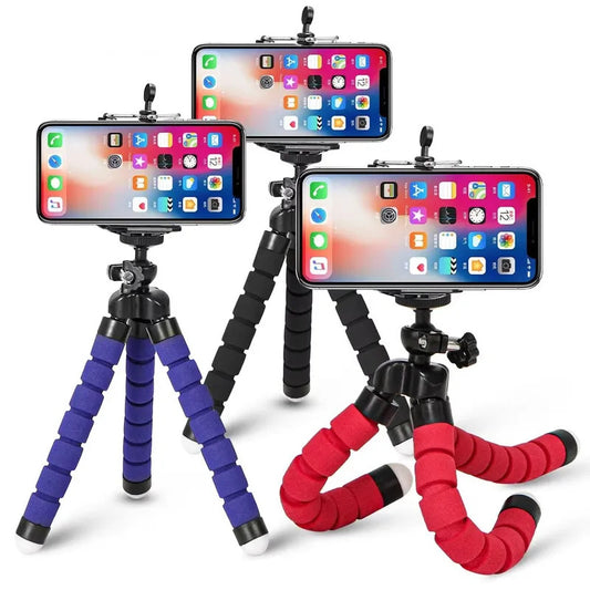 Tripod Flexible Sponge Octopus Adjustable Mini Camera Tripod For Phone Holder Clip Stand For IPhone Xiaomi Huawei Ipad