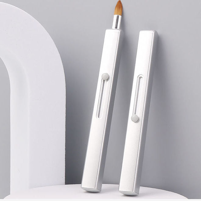 Retractable Double-Headed Lip Brush Portable Lip Brush Beginner Lip Liner Lipstick Special Makeup Tool Multi-Color