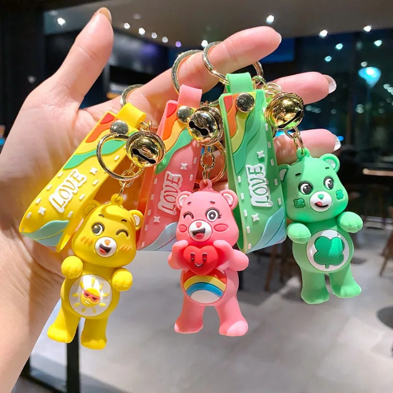 Care Bears Kawaii Keychain for Boys Girls Anime Cartoon Cute Key Ring Bag Car Fashion Decorative Pendant Children Toys Gifts