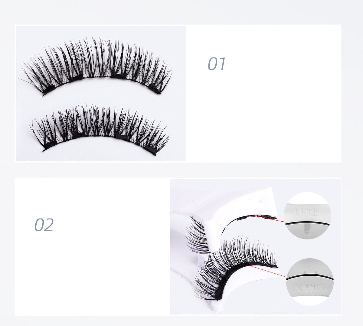 Foreign Trade Hot-Selling Magnetic False Eyelash Set 3D Magnetic Eyelashes No Glue No Removal Magnetic False Eyelashes Factory Direct