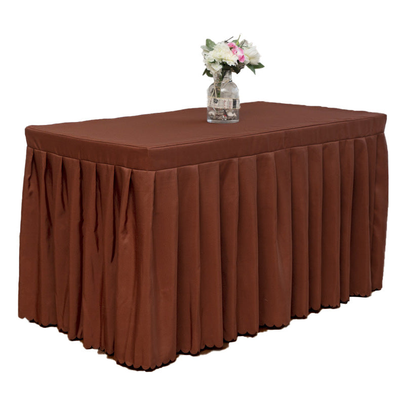 Wholesale Supply Polyester Plain Weave Table Skirt Cover Modern Simple Hotel Banquet Polyester Tablecloth Hotel Restaurant Tablecloth