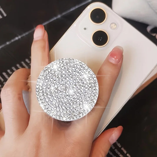 Flash Diamond Phone Push Pull Stand, Creative Colorful Phone, Integrated Folding Stand, Lazy Phone Back Adhesive Stand