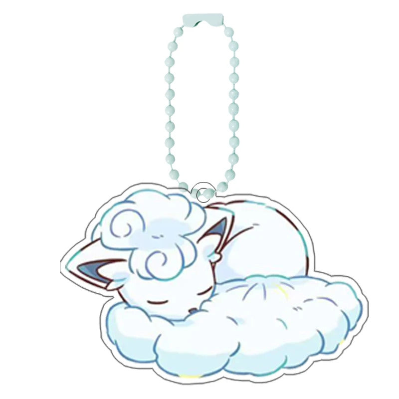 Pokemon Floragato Raichu Rockruff self-Made Cartoon Acrylic Key Chain Backpack Accessories Pendant Anime Classics Collection