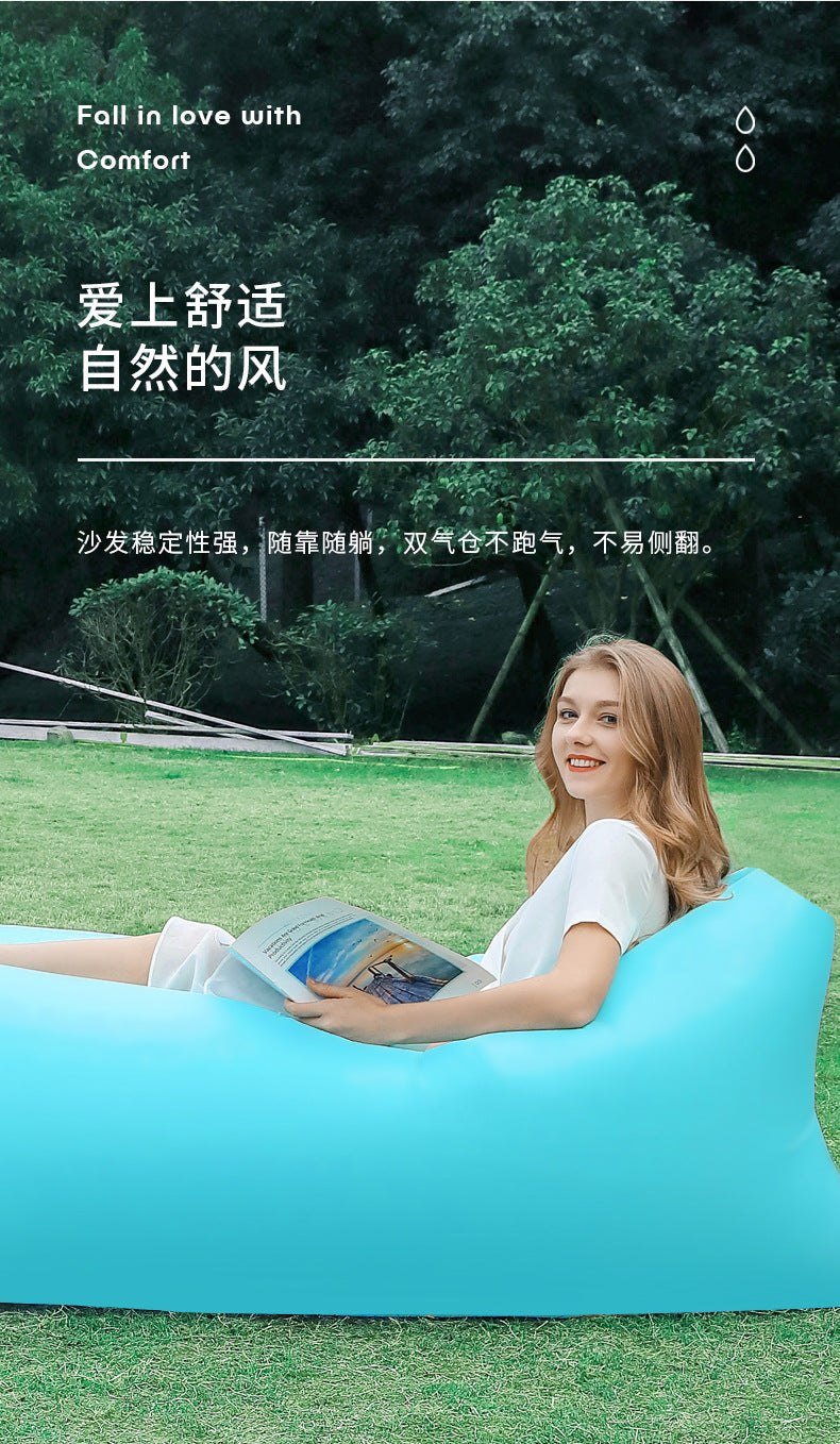 Manufacturer Pillow Style Inflatable Sofa In Stock Outdoor Portable Lazy Air Sofa Foldable Inflatable Bed Sleeping Bag