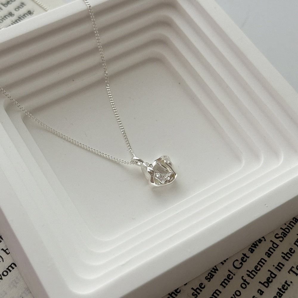 Li Luo New S925Sterling Silver Pearl Necklace Accessory for Women, Non-Fading, High-End Feel, Versatile Spring/Summer Clavicle Chain Wholesale