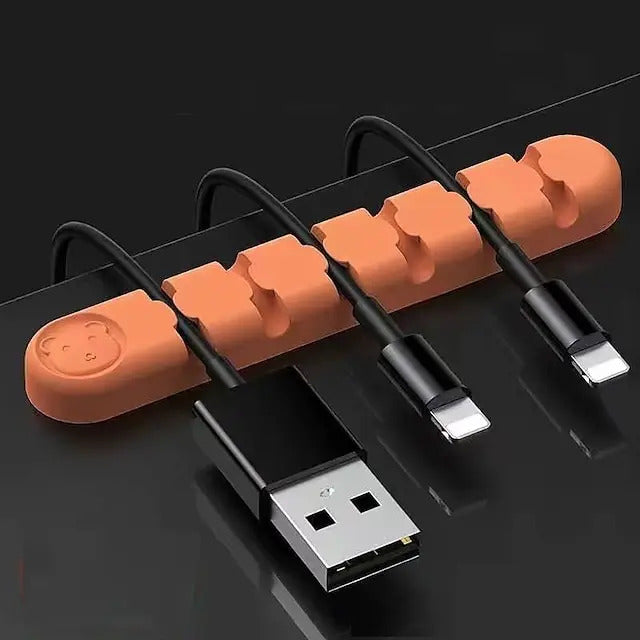 Cable Organizer Silicone USB Data Cable Desktop Management Cable Silicone Clips For Mouse Headphone Earphone Car Wire Holder