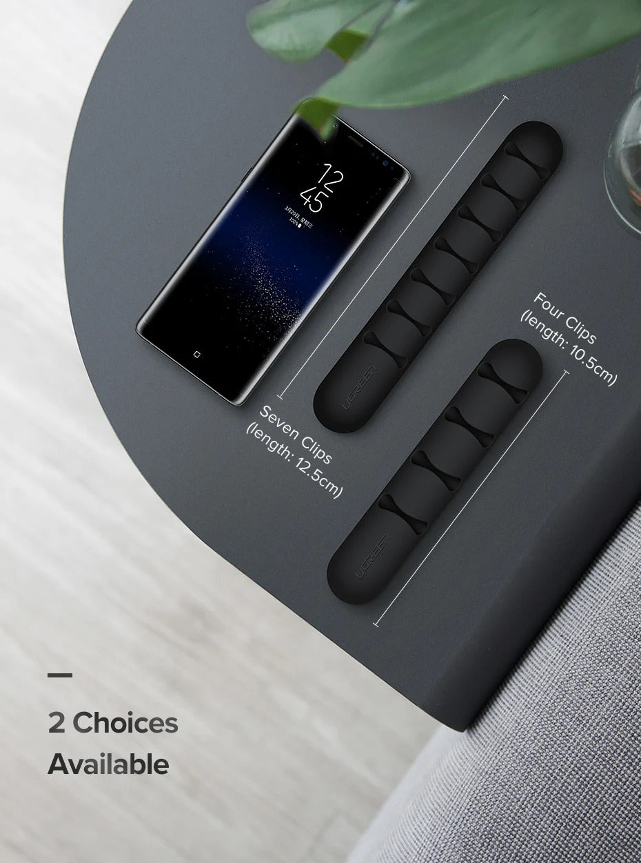 Ugreen Cable Organizer Silicone USB Cable Winder Flexible Cable Management Clips For Mouse Headphone Earphone Cable Holder