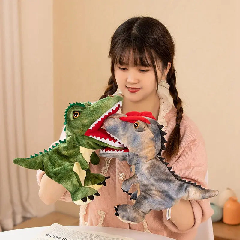 Stuffed Plush Dinosaur Toys Hand Finger Story Puppet Kawaii Dolls Educational Baby Toys Tyrannosaurus Rex Children Gift