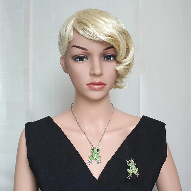Frog Rose Gold Color Green Crystal Stone Charm Statement Necklaces & Pendants Animal Jewelry For Women Fashion Boho Necklace
