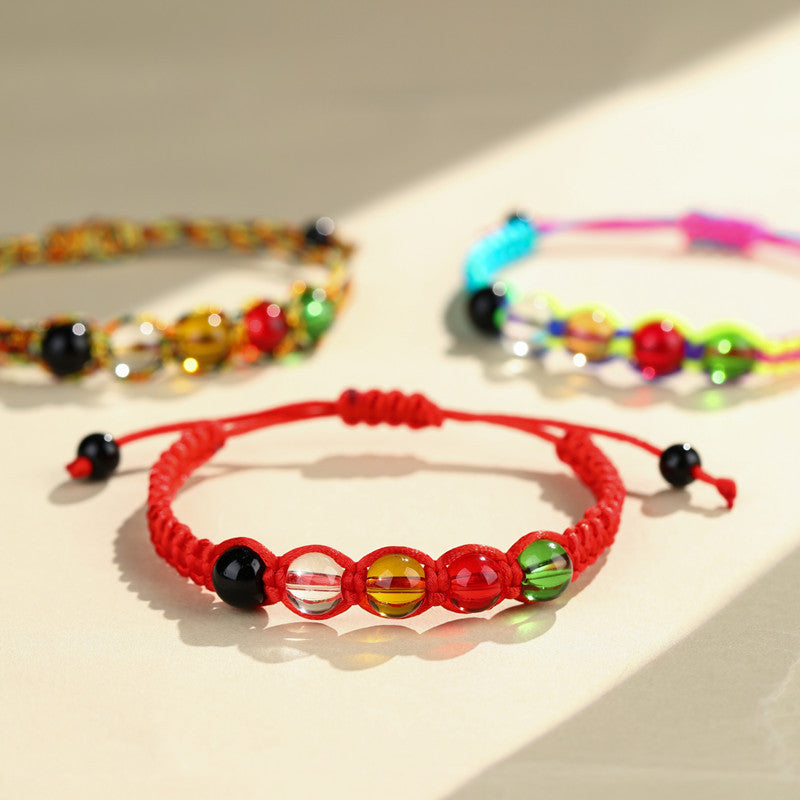 Colorful Rope Red Rope Bracelet Finished Dragon Boat Festival Thousand Threads Rope Colorful Thread