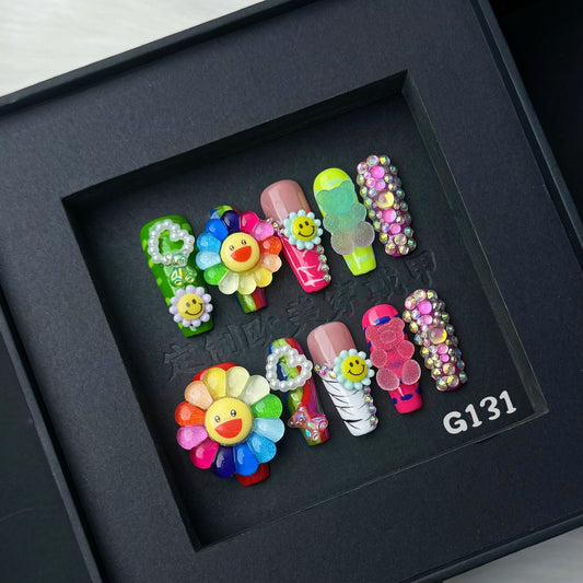 Short Almond Nails Cat Eye Handmade Painted Beautiful Whitening Elegant Wearable Nails Factory Wholesale Medium Long Style
