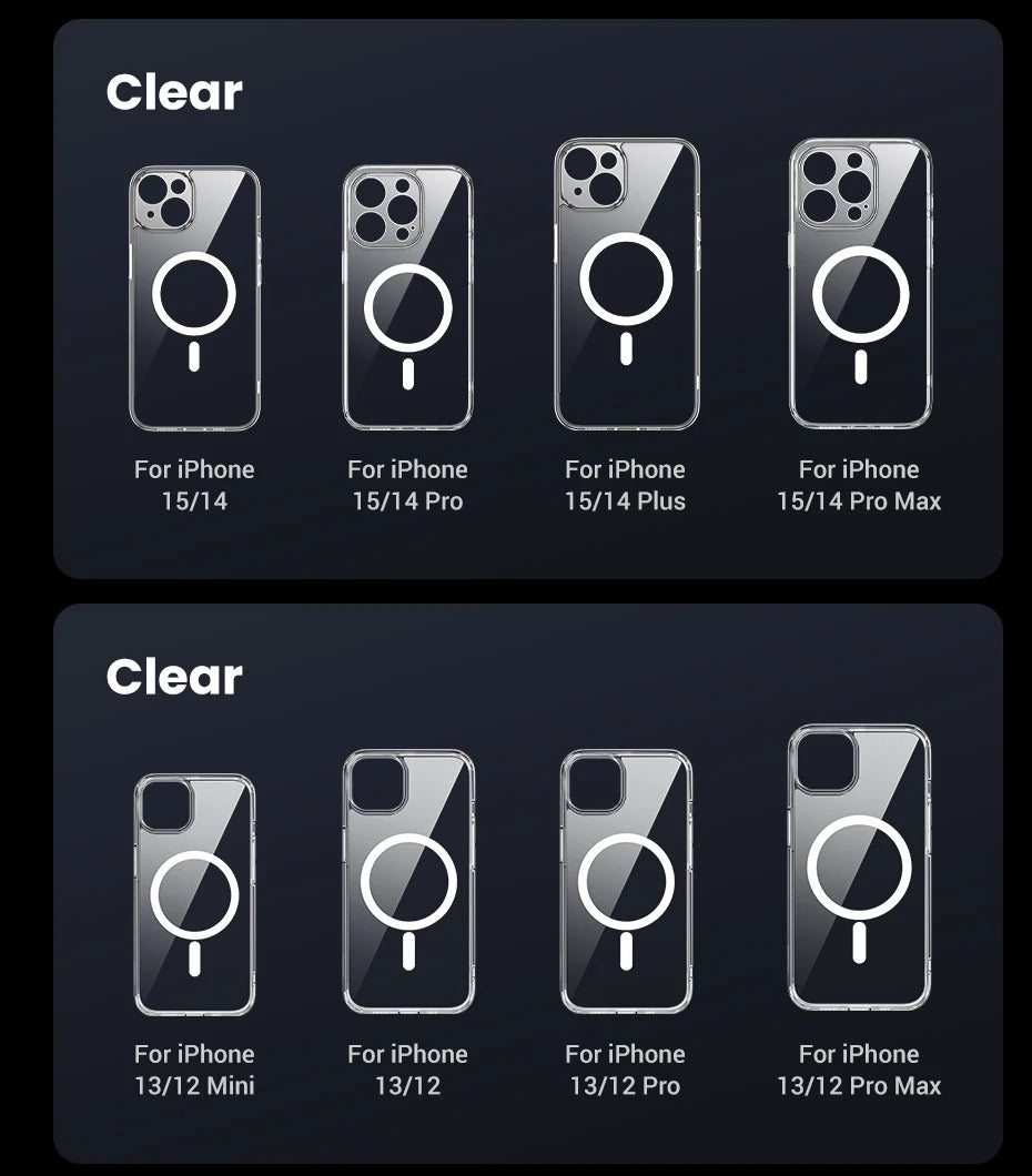 UGREEN Magnetic Case for iPhone 16 15 14 13 Pro Max Case Shockproof Cover for iPhone 16 Pro Max 15 Plus 16pro Macsafe TPU Cases