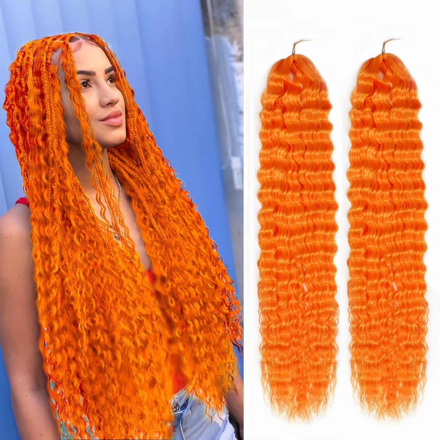 Foreign Trade Wig Crochet Hair Chemical Fiber Hair Bundle Deep Wave Twist Hair Cross-Border Ladies Dreadlocks Woven