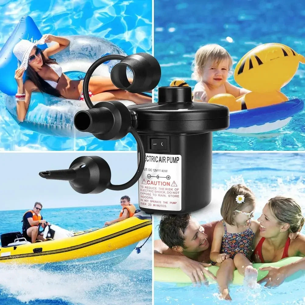 Outdoor Quick Air Pump Electric Air Cushion Camping Pump Portable Mini Air Mattress Swimming Pool Inflatable Blower Syringe