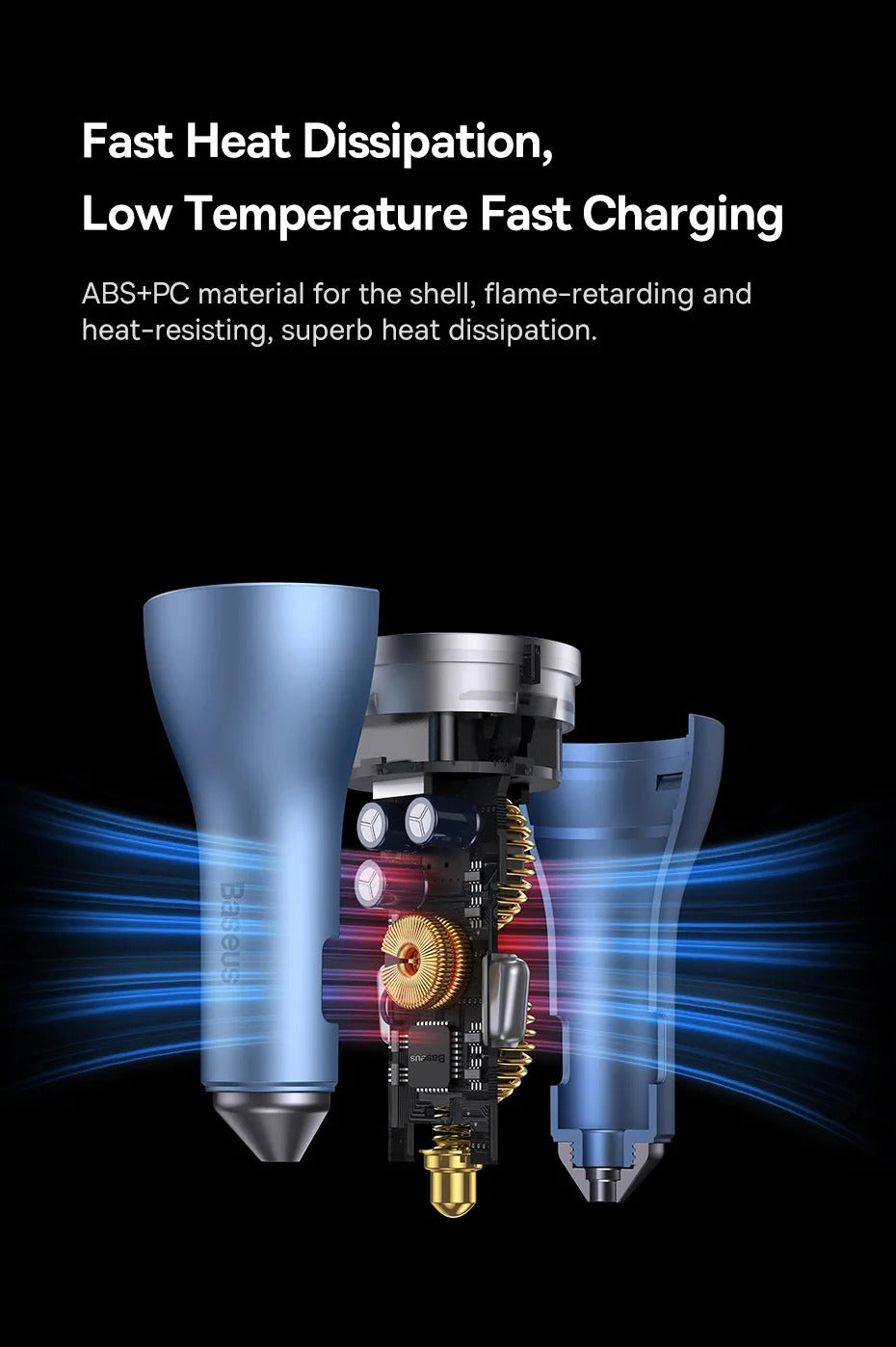 Baseus 65W Car Charger USB Type C Quick Charge 4.0 QC 3.0 PD Fast Charging For iPhone 13 Xiaomi Samsung Huawei USB C Car Charger