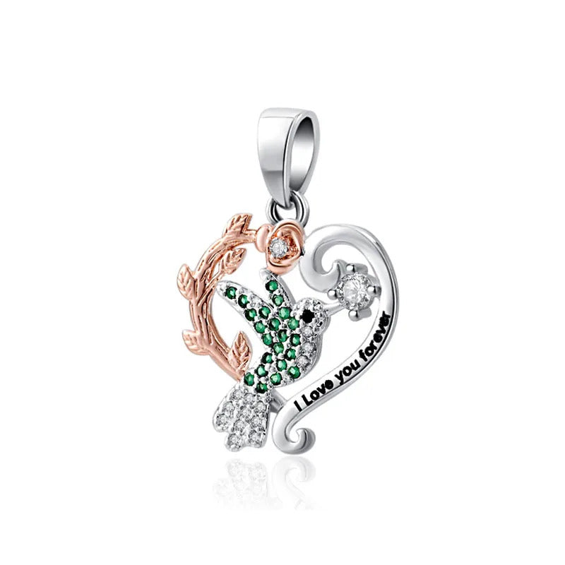 New 925 sterling silver hummingbird swallow pendant bead decoration Fit original European bracelet jewelry DIY women's jewelry