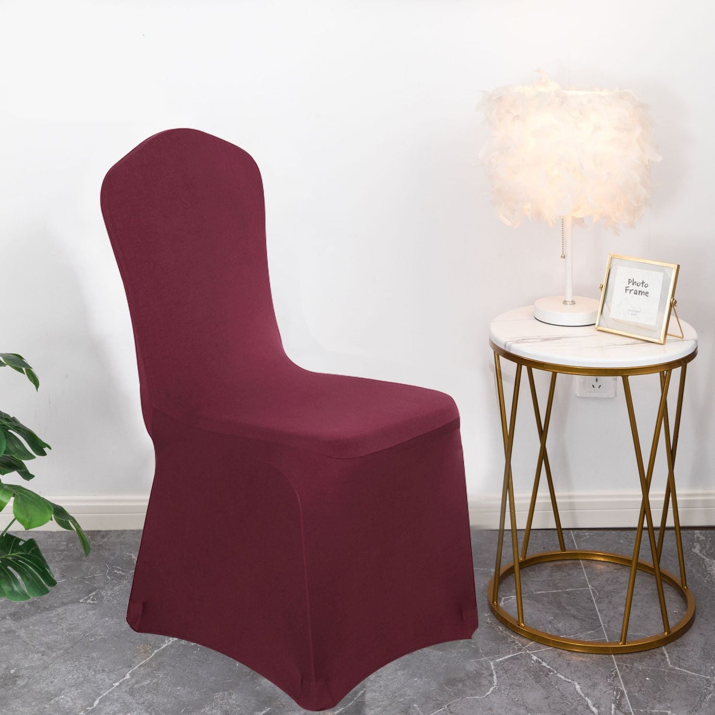 Chair Cover Chair Slipcover High-End Feel Universal Elastic Full-Coverage Wedding Hotel Non-Slip Chair Cover