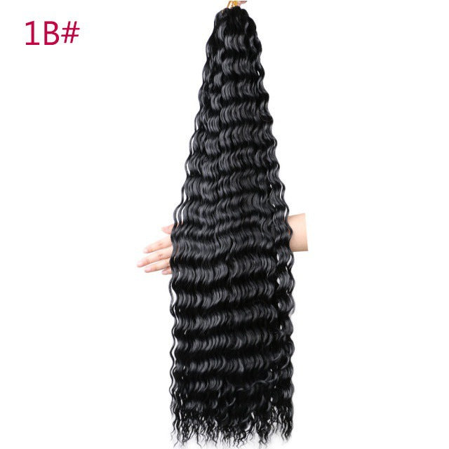 Foreign Trade Wig Crochet Hair Chemical Fiber Hair Bundle Deep Wave Twist Hair Cross-Border Ladies Dreadlocks Woven