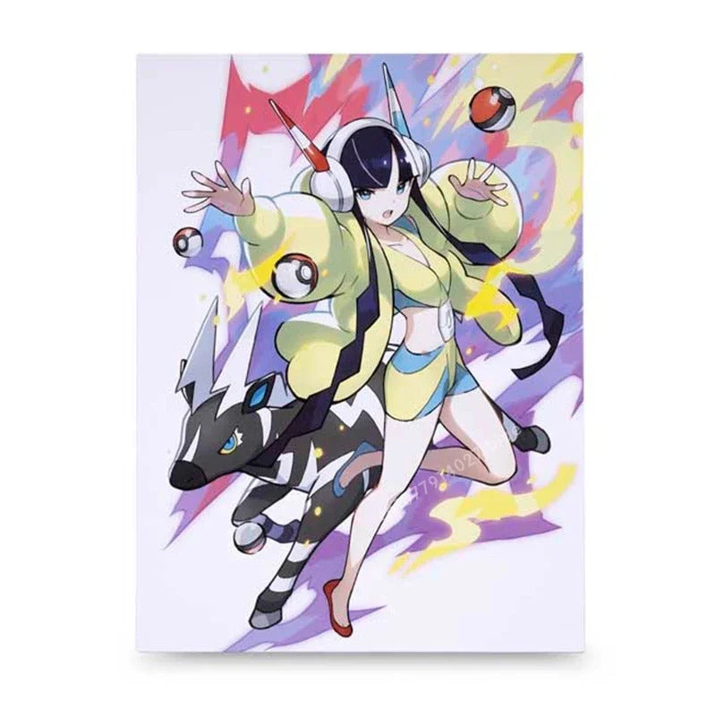 American Version of PokeMon Center Trainers Series Little Youmali, Salina, Chibana Posters, Home Canvas Hanging Paintings