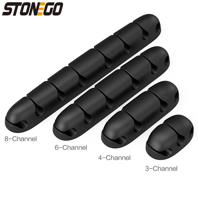 Cable Organizer Feel Free To Stick Multi-function Desktop USB Cable Organizer Wire Winder Silicone Tie Fixer Wire Management