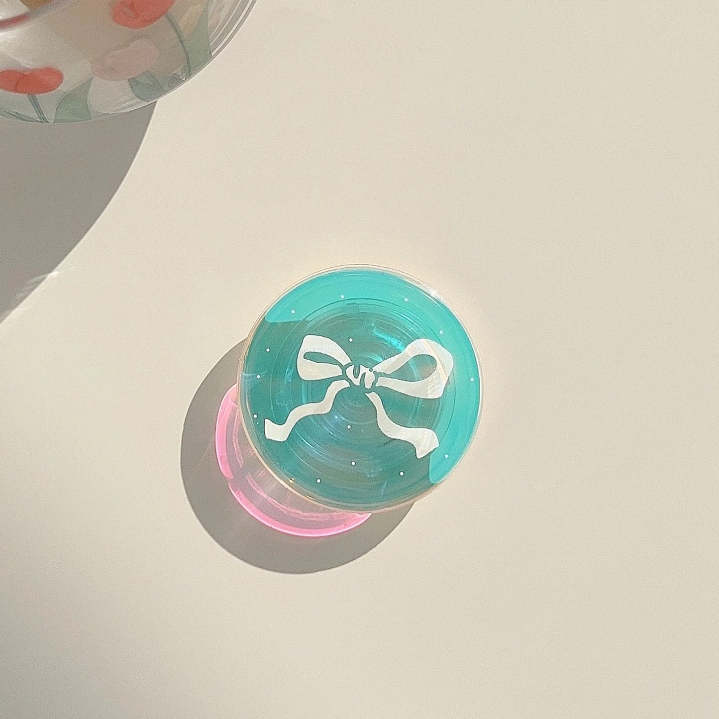 Girly Phone Stand Cute Strawberry Butterfly Boho Rainbow Heart Designs Adhesive Holder for Smartphones Samsung iPhone