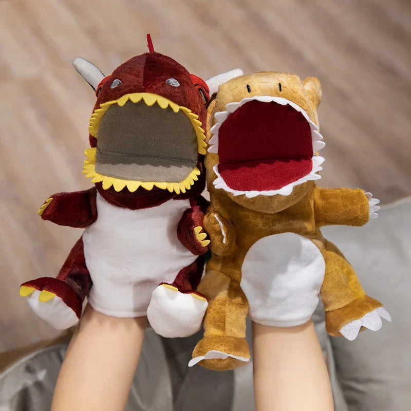 Stuffed Plush Dinosaur Toys Hand Finger Story Puppet Kawaii Dolls Educational Baby Toys Tyrannosaurus Rex Children Gift