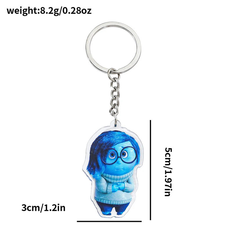 Disney New Movies Inside Out 2 Anime Acrylic Keychain Charms Cute Cartoon Pendent Keyring Strap Fashion Jewelry Accessory Gifts