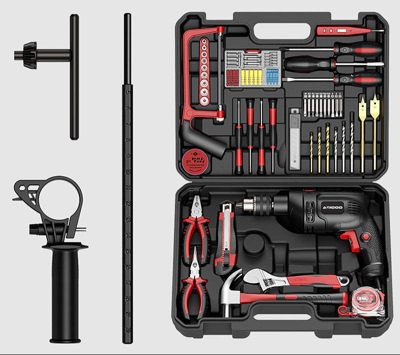 Electric Hand Drill 220V Impact Drill Household Punching Multifunctional Electric Switch Electric Screwdriver Tool Small Pistol Electric Drill