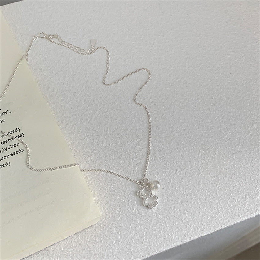 Liluo New S925 Sterling Silver Pearl Necklace Accessories for Women, Non-Fading, High-End Feel, Versatile Spring and Summer Clavicle Chain Wholesale