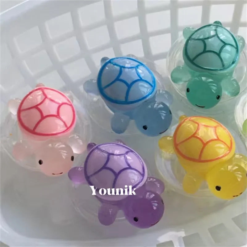 Korean Cute Luminous Turtle Phone Holder Griptok Finger Ring Support For iPhone Samsung Cases Grip Tok Socket Bracket Girl Gift