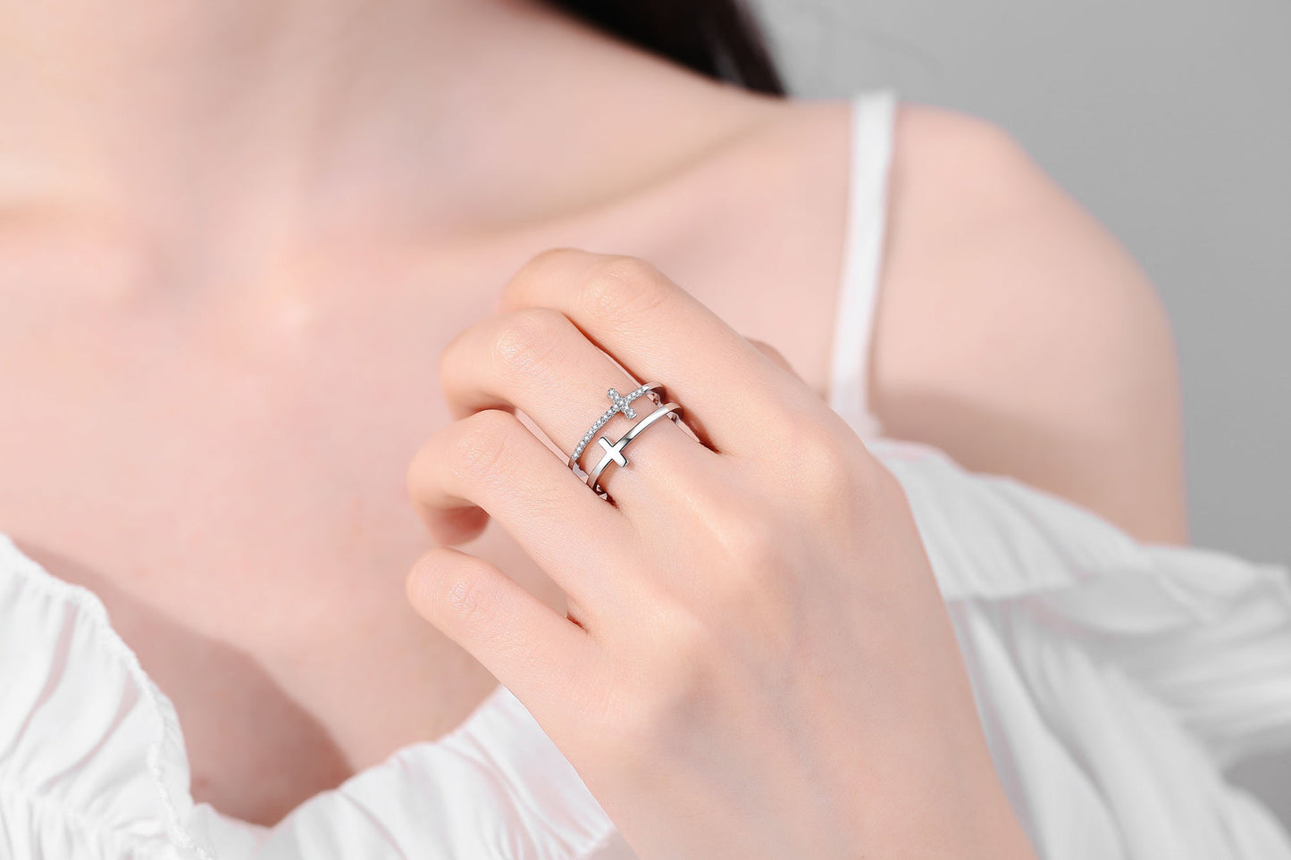 Internet Celebrity Trendy Fashion Minimalist Open Index Finger Ring