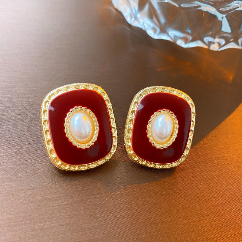 Vintage Earrings Fashion Versatile Ear Jewelry Niche Light Luxury High-end Accessories