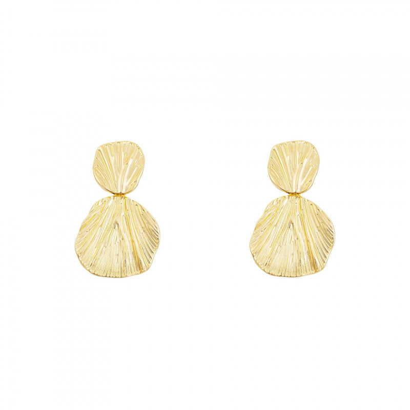 Heavy industry high-grade gold earrings niche design earrings Europe and the United States exaggerated earrings in stock wholesale luxury