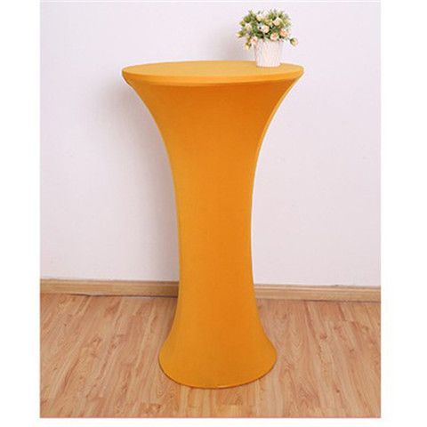 Elastic Round Table Cover Cocktail Table Cover Bar Table Cover Tablecloth Exhibition Hotel Banquet Decorative Tablecloth Round Table