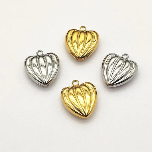 New Arrival! 15mm 50pcs Stainless Steel Pendant Heart Charm For Handmade Necklace/Earring DIY Parts,Jewelry Accessories Findings