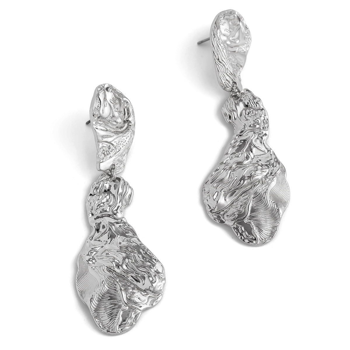 Personalized pleated hollow heart earrings various combinations of sunflower alloy earrings