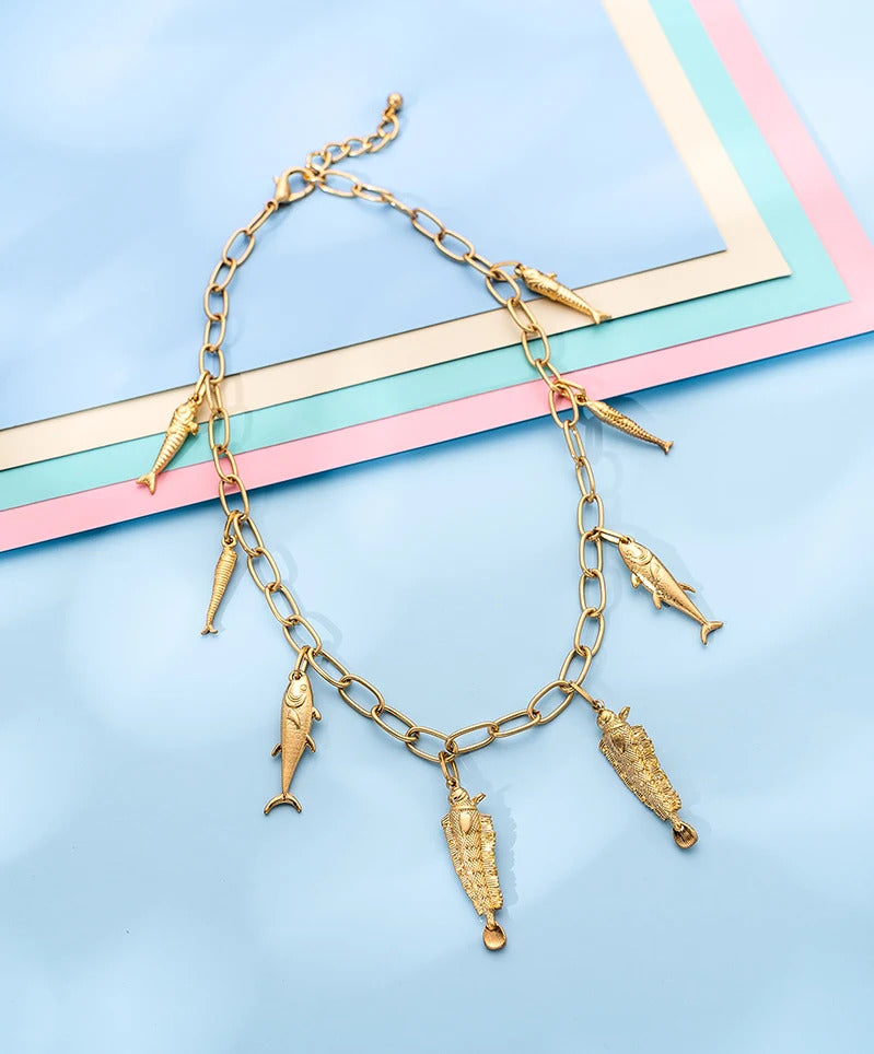 red Pepper Necklaces for Women Multilayer Collar Chain Verse Christian Jewelry 18K Gold Choker Plated/Stainless