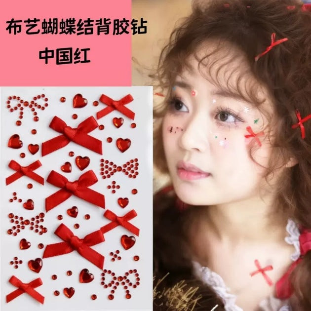 Glitter Gradient Butterfly Wing Tattoo Eye Corner Face Stickers Children's Eye Makeup DIY Stickers Fish Scale Performance Catwalk