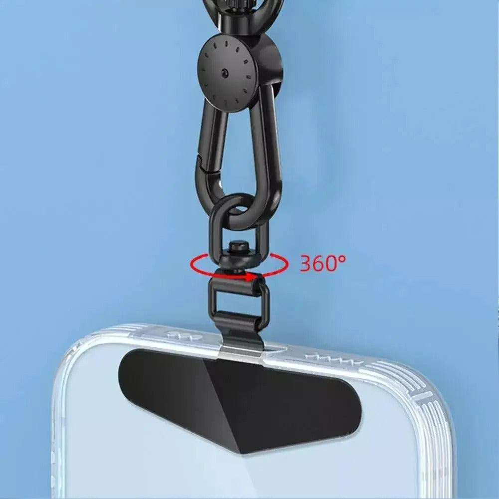 Upgrated 360 Rotatable Steel Phone Tether Tab Metal Patch Gasket Cellphone Lanyard Safety Connecter Piece New