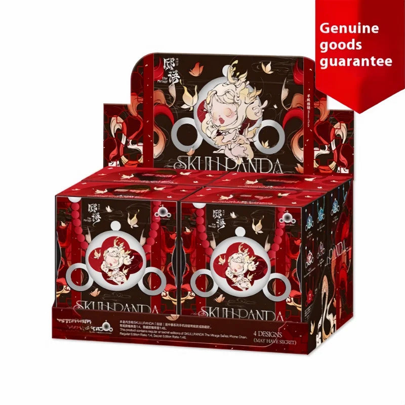 New Genuine Skullpanda The Mirage Series Phone Chain Blind Box Cute Skullpanda Mystery Box Collectible Pendants As Gifts