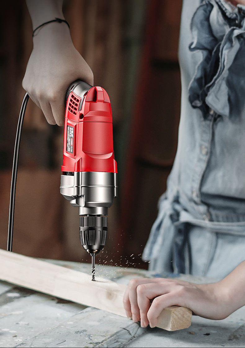 Electric Hand Drill 220V Impact Drill Household Punching Multifunctional Electric Switch Electric Screwdriver Tool Small Pistol Electric Drill