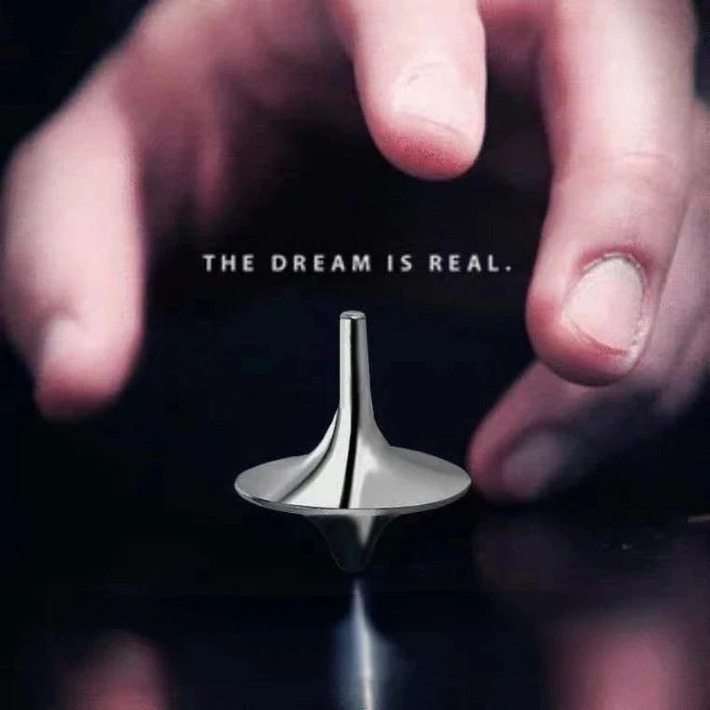 Metal Gyro Hot Movie Totem Silver Hand Spinning Top Fingertips Small Cyclone Gyroscope Antistress Fidget Toys For Children Gifts